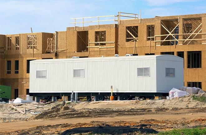 temporary office rentals at a construction site in Bell